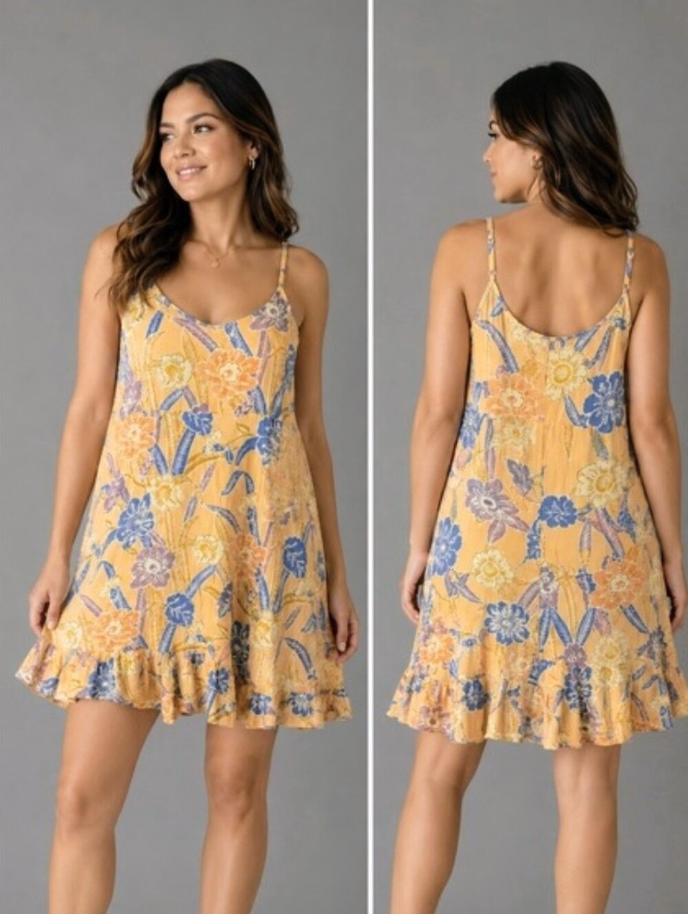 Urban Outfitters Boho Floral Ruffle Hem Sundress Size XS
